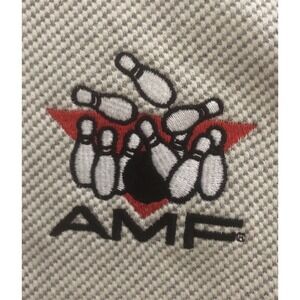 Vintage AMF Bowling AKWA Sweatshirt Bowling Ball & Pins Gray Made In USA Size L